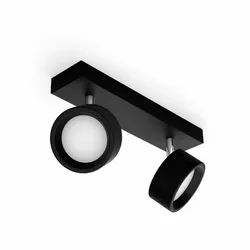 Philips 8720169174849 oprawa punktowa LED Bracia, czarny, 2x 5,5 W 2x550 lm 2700 K IP20