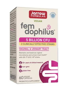 Jarrow Formulas Women's Fem Dophilus, probiotyki dopochwowe, 5 miliardów, 60 kapsułek wegetariańskich