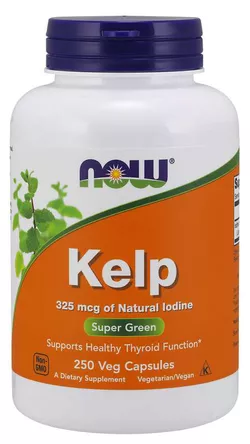 Now® Foods NOW Kelp, naturalny jod, 325 ug, 250 kapsułek roślinnych