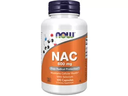 Now® Foods NOW NAC (N-Acetyl-L-Cysteina) + Selen 600 mg, 100 kapsułek