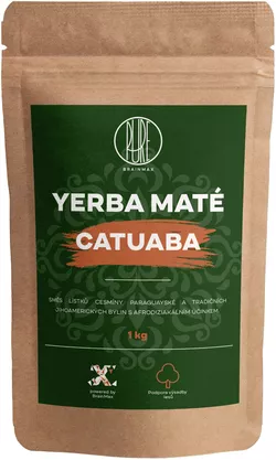 BrainMax Pure Yerba Mate, Catuaba, 1000 g