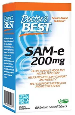 Doctor's Best SAM-e, 200 mg, 60 tabletek dojelitowych