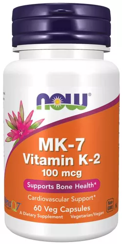 Now® Foods NOW MK-7 Witamina K2, 100 mcg, 60 kapsułek roślinnych