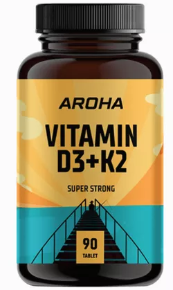 Aroha Witamina D3+K2, 90 tabletek