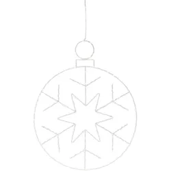 Świąteczna wisząca dekoracja LED KerstballSnowflake 250 LED, 48 cm
