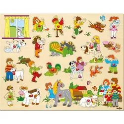 Woody Puzzle duże z uchwytami