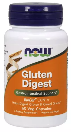 Now® Foods NOW Gluten Digest, enzymy trawiące gluten, 60 kapsułek ziołowych