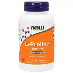 Now® Foods NOW L-Prolin, 500 mg, 120 kapsułek roślinnych