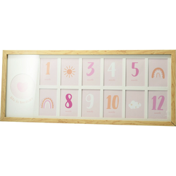 Ramka na zdjęcia dla dzieci Serce, 60 x 25 x 1,8cm , MDF, 12 x 6 x 9 cm