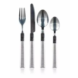 Banquet Zestaw sztućców ze stali nierdzewnej z plastikową rączką LINES, 24 szt.