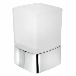 GEDY 549813 Lounge Szklanka stojąca, szkło mleczne/chrom