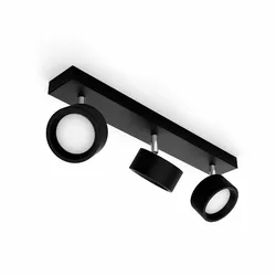 Philips 8720169174863 oprawa punktowa LED Bracia,czarna, 3x 5,5 W 3x550lm 2700K IP20