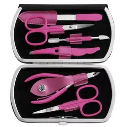 Luksusowy zestaw do manicure i pedicure Solingen pink , NO 319-12
