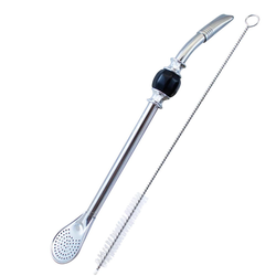 Cebador Bombilla z czarnym kamieniem + szczoteczka do czyszczenia