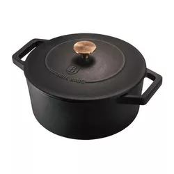 Berlinger Haus Garnel żeliwny z pokrywką Black Rose Collection, 20 cm