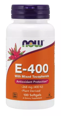 Now® Foods NOW Witamina E 400 IU z tokoferolami, 100 kapsułek softgel