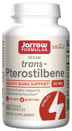 Jarrow Formulas Trans-Pterostilben, Trans-Pterostilben, 50 mg, 60 kapsułek wegetariańskich