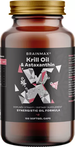 BrainMax Krill Oil z astaksantyną, 500 mg, 100 kapsułek softgel