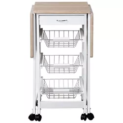 Kesper 25817 Wózek kuchenny z blatem roboczym,75,5 x 37 x 37 cm