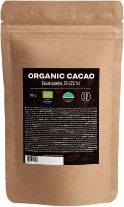 BrainMax Pure Cacao, kakao, BIO Waga: 1000 g