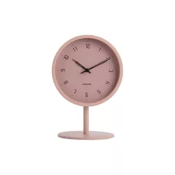 Karlsson 5951PI designerski zegar stołowy 23 cm, różowy