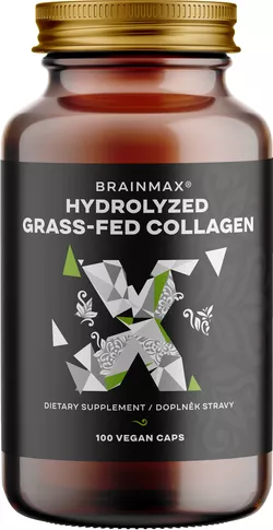 BrainMax Hydrolyzed GrassFed Collagen (Kolagen wołowy z bydła karmionego trawą), 100 kapsułek