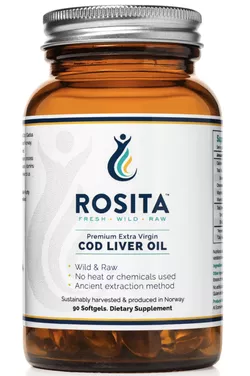 Rosita Extra Virgin Cod Liver Oil, Ekstra dziewiczy olej z wątroby dorsza, 90 kapsułek softgel