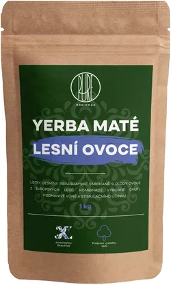 BrainMax Pure Yerba Mate, Owoce Leśne, 1000 g