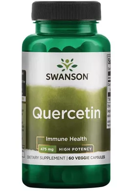 Swanson Kwercetyna o dużej mocy Swanson, 475 mg, 60 kapsułek ziołowych