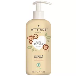 Attitude - Baby mydło i szampon do ciała 2w1 - Liście dziecka o zapachu soku gruszkowego, 473ml