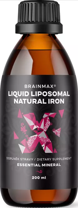 BrainMax Liposomal Natural Iron, żelazo liposomalne, 200 ml