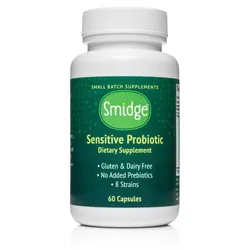 Smidge Probiotyki wrażliwe na Smidge, 8 szczepów, 5 miliardów CFU, 60 kapsułek roślinnych