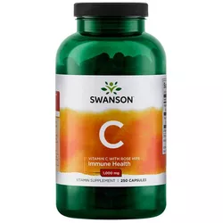 Witamina C Swanson + ekstrakt z dzikiej róży, 1000 mg, 250 kapsułek