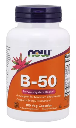 Now® Foods NOW Kompleks witamin B-50, 100 kapsułek ziołowych