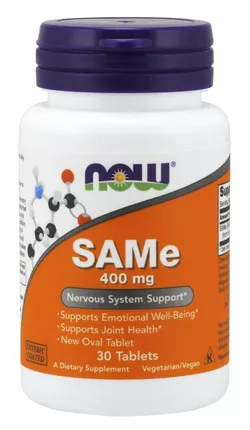 Now® Foods NOW SAMe (S-adenozylometionina), 400 mg, 30 tabletek
