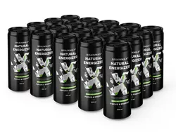 BrainMax Natural Energizer, napój energetyczny, jabłko, limonka, 20x250 ml