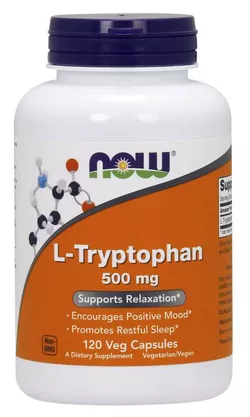 Now® Foods NOW L-Tryptofan 500 mg, 120 kapsułek roślinnych