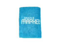 BrainMax BrainMarket ręcznik z bawełny organicznej – niebieski