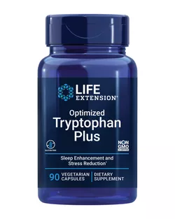 Life Extension Tryptofan Plus zoptymalizowany pod kątem przedłużenia życia, 90 kapsułek roślinnych