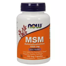 Now® Foods NOW MSM (Metylosulfonylometan), 1000 mg, 120 kapsułek ziołowych