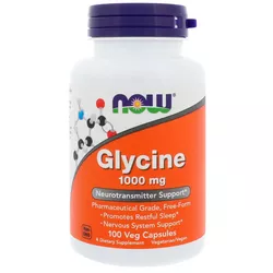 Now® Foods NOW Glicyna, 1000 mg, 100 kapsułek