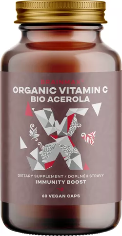 BrainMax Organic Vitamin C BIO Acerola, witamina C z Aceroli, 60 kapsułek roślinnych