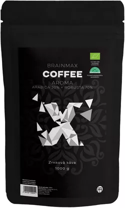 BrainMax Coffee Aroma (Arabica 30% + Robusta 70%), kawa ziarnista, BIO, 1000 g