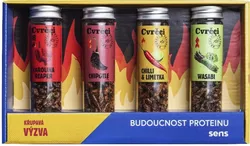 Sens - Chrupiące pieczone świerszcze, zestaw upominkowy, gorący, 4 x 20 g