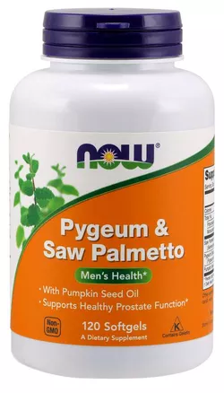 Now® Foods NOW Pygeum & Saw Palmetto (Serenoa Creeping), 120 kapsułek żelowych