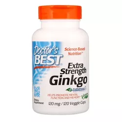 Doctor's Best Extra Strength Ginkgo, 120 mg, 120 kapsułek ziołowych