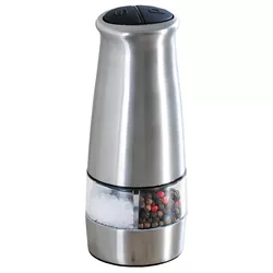 Kesper 13720 Elektryczny metalowy młynek do pieprzu i soli, wys. 17,5 cm