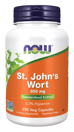 Now® Foods St. John's Wort - Wyciąg z dziurawca, 300 mg, 250 kapsułek ziołowych