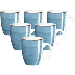 Mäser Komplet kubków ceramicznych Bel Tempo 380 ml, 6 szt., niebieski