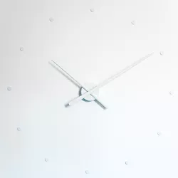 Designowy zegar ścienny NOMON OJ, 80 cm, biały
